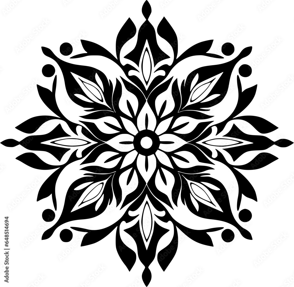 Mandala | Black and White Vector illustration Mandala | Black and White Vector illustration