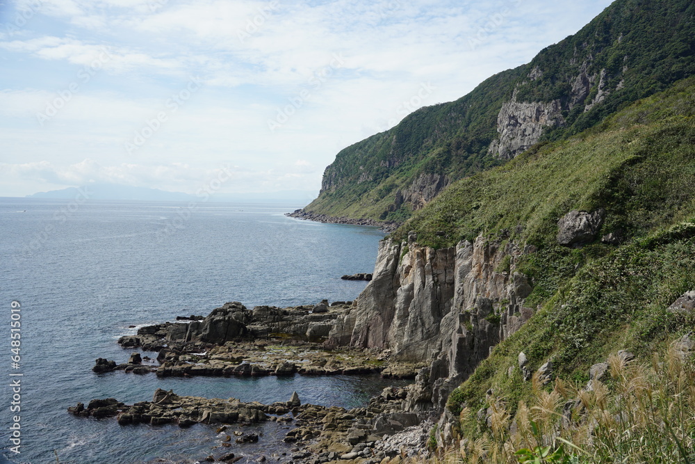 立待岬から見た津軽海峡と青空