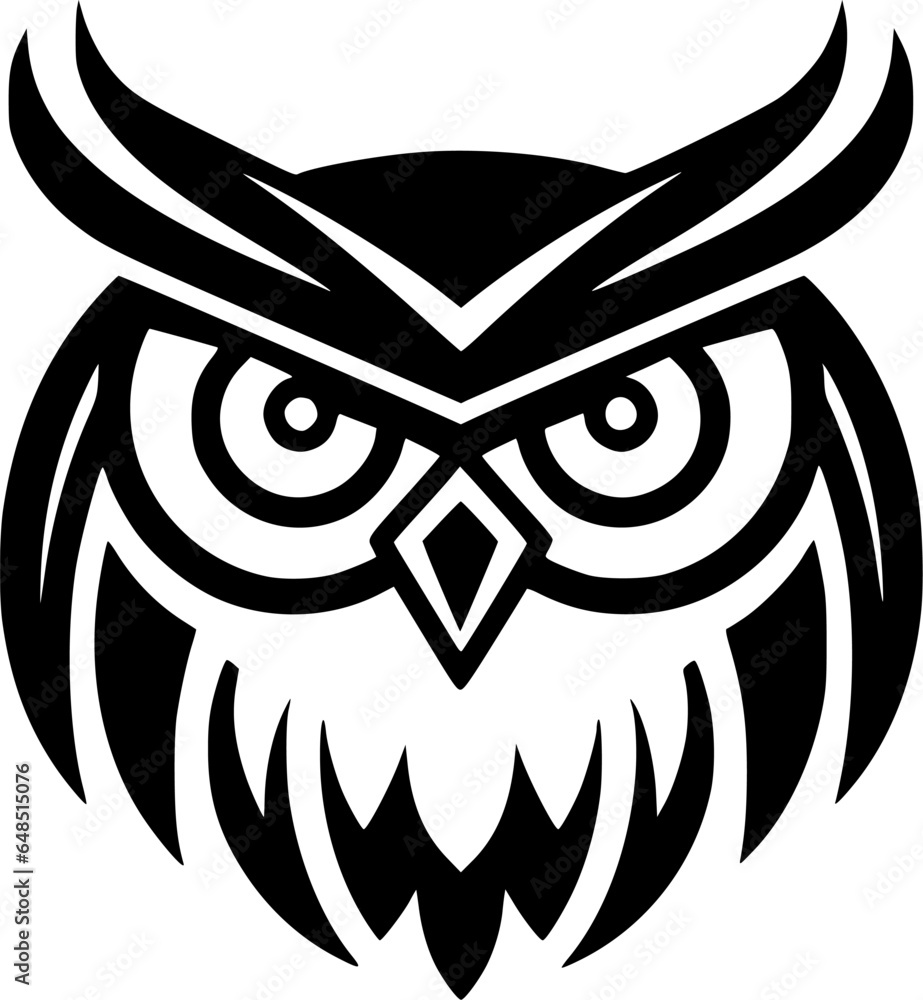 Owl - Minimalist and Flat Logo - Vector illustration Owl - Minimalist and Flat Logo - Vector illustration