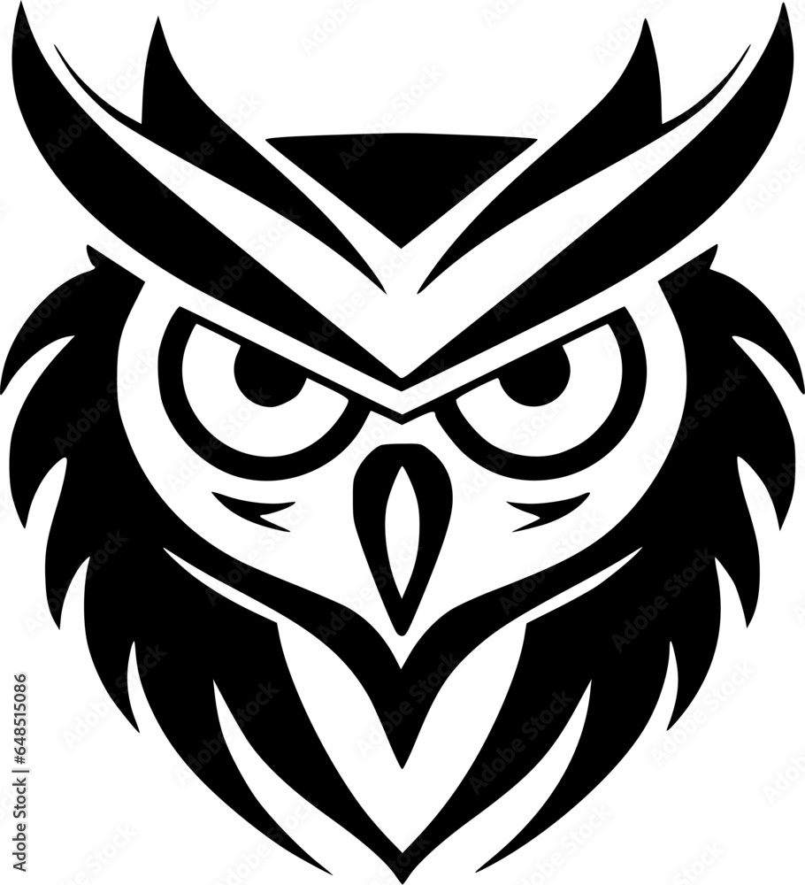 Owl | Minimalist and Simple Silhouette - Vector illustration