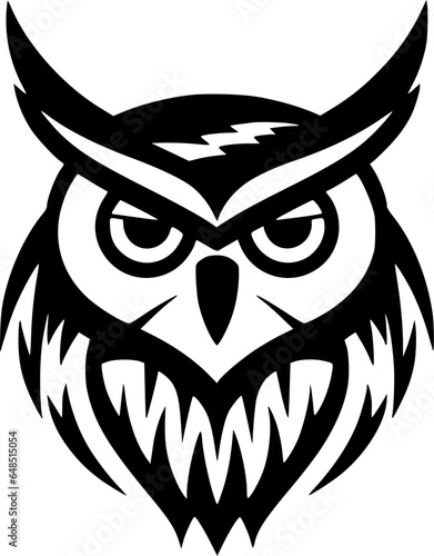 Owl - Minimalist and Flat Logo - Vector illustration