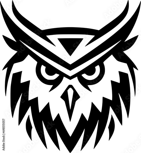 Owl | Black and White Vector illustration