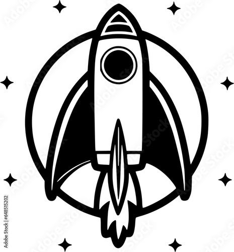 Rocket | Minimalist and Simple Silhouette - Vector illustration