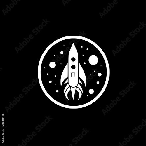 Rocket | Minimalist and Simple Silhouette - Vector illustration