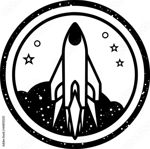 Rocket | Minimalist and Simple Silhouette - Vector illustration