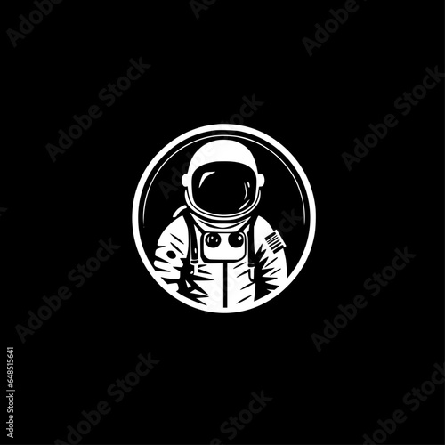 Astronaut | Black and White Vector illustration