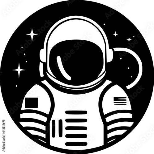 Astronaut | Black and White Vector illustration