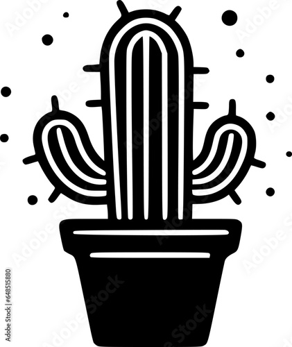 Cactus - Minimalist and Flat Logo - Vector illustration