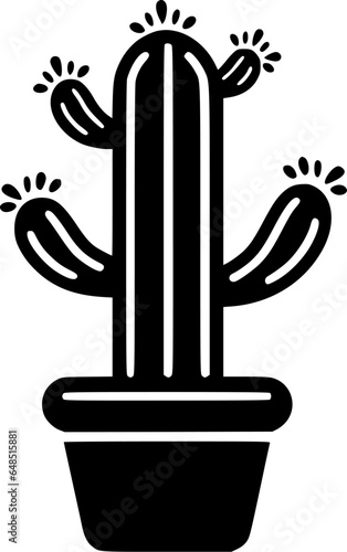 Cactus - Minimalist and Flat Logo - Vector illustration