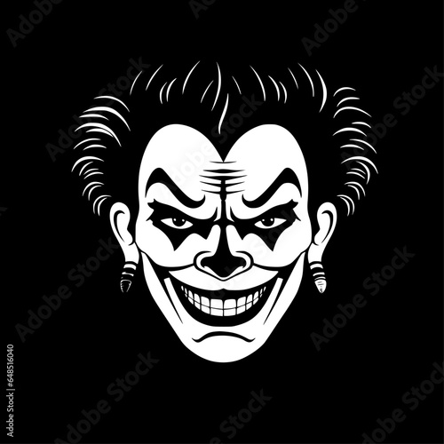 Clown | Minimalist and Simple Silhouette - Vector illustration