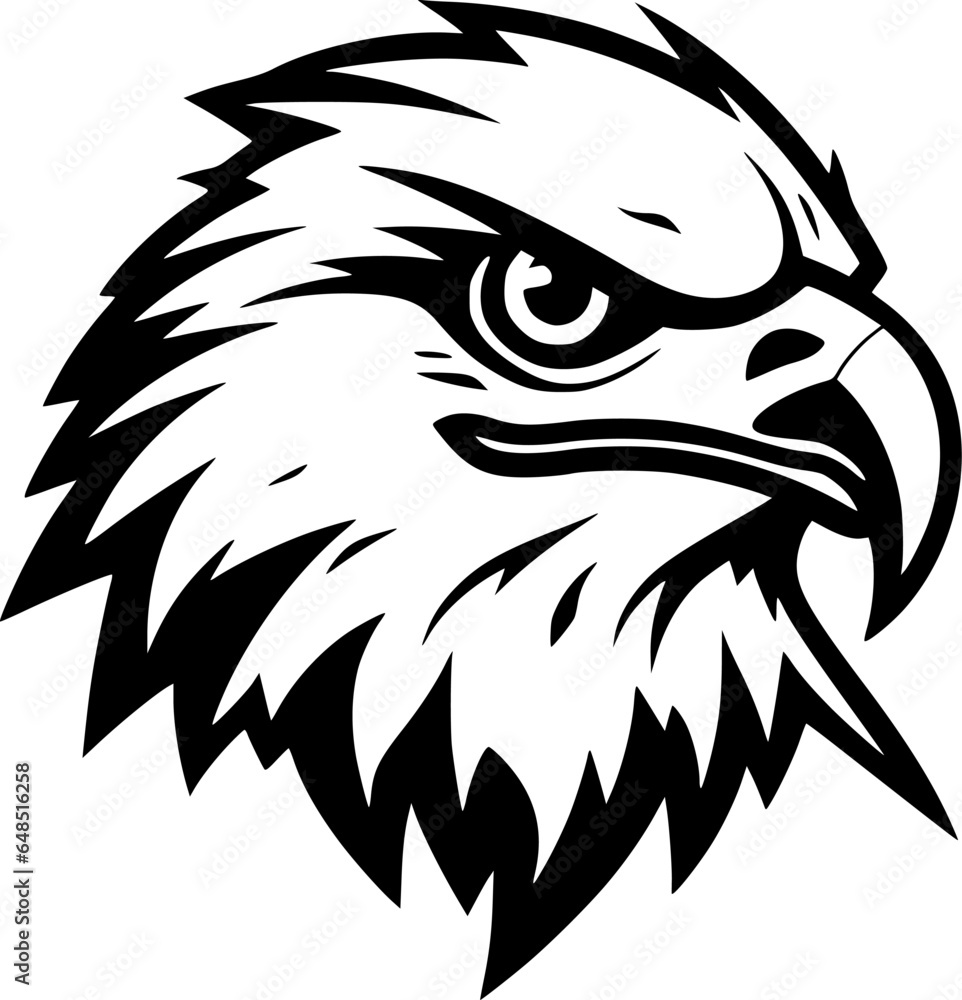 Obraz premium Eagle - Black and White Isolated Icon - Vector illustration