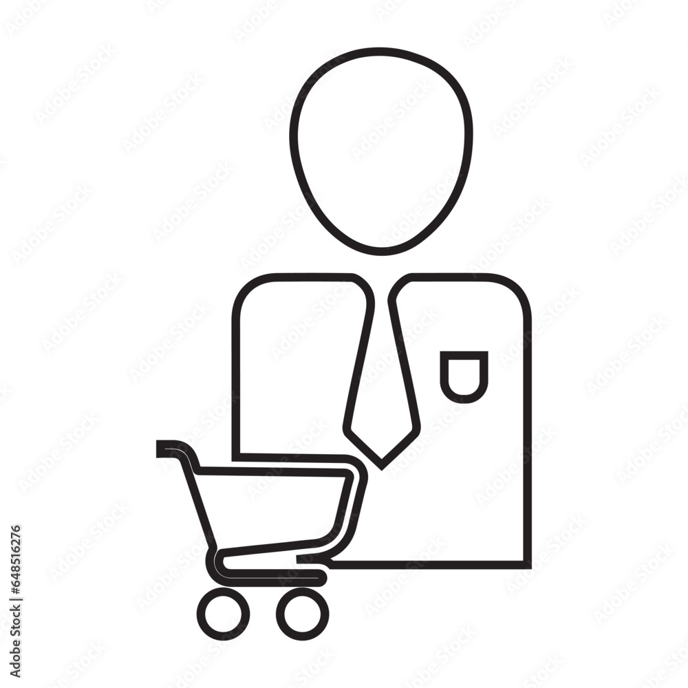 Store owner, business owner, retailer icon Store owner, business owner, retailer icon