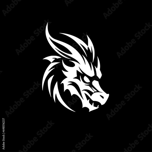 Dragon | Black and White Vector illustration