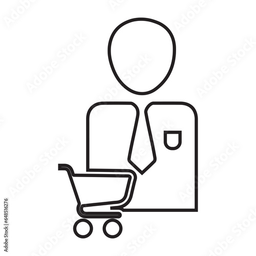Store owner, business owner, retailer icon