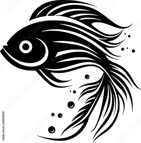 Fish - Minimalist and Flat Logo - Vector illustration