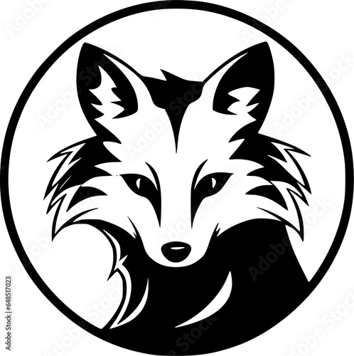 Fox | Black and White Vector illustration