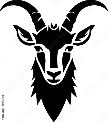 Goat - Minimalist and Flat Logo - Vector illustration