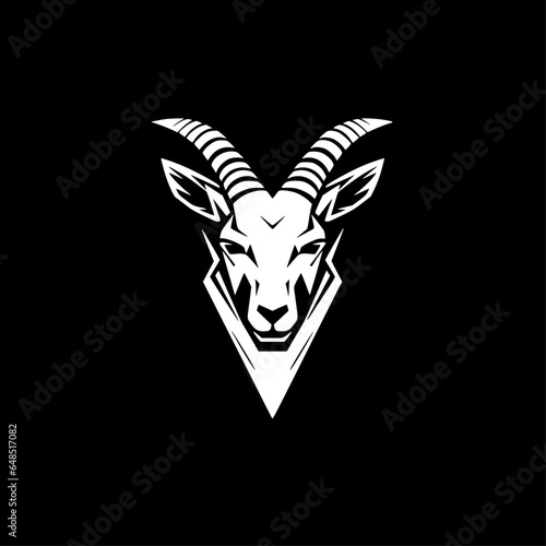 Goat - Black and White Isolated Icon - Vector illustration