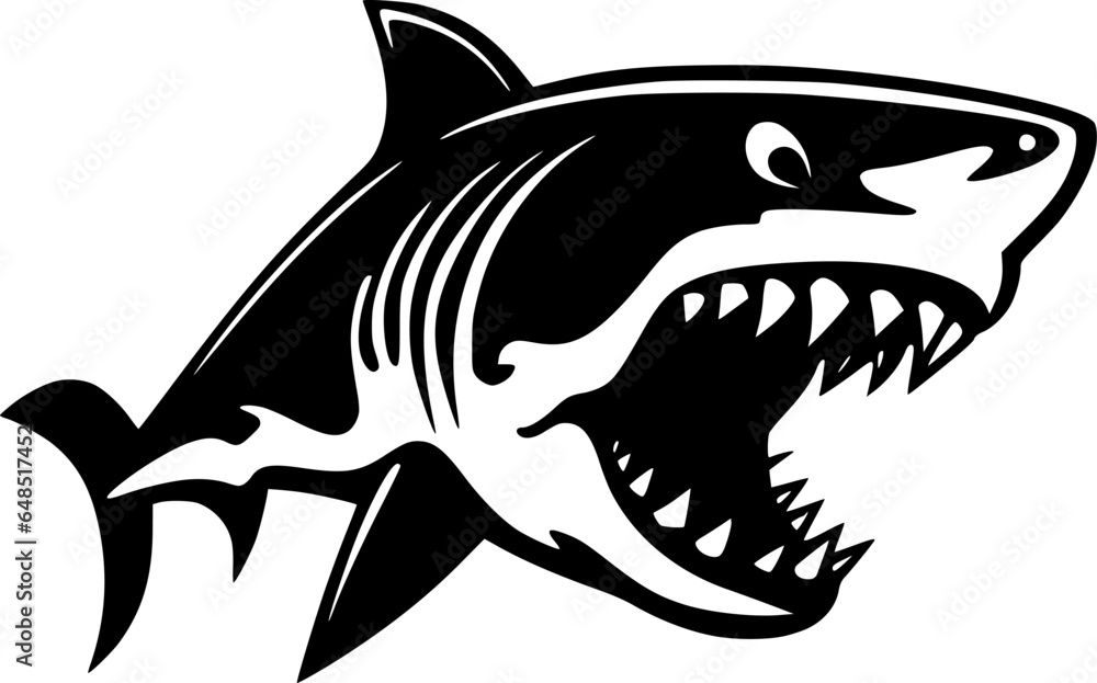 Fototapeta premium Shark - Minimalist and Flat Logo - Vector illustration