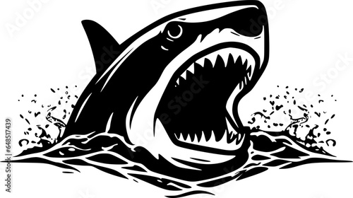 Shark | Black and White Vector illustration
