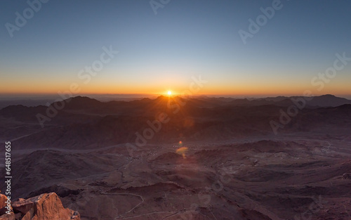 sunrise in the mountains