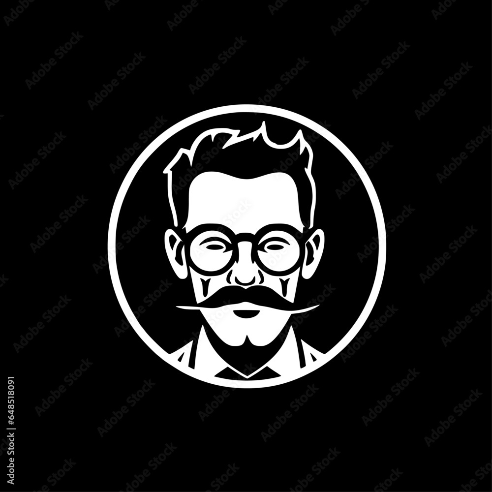 Teacher | Black and White Vector illustration