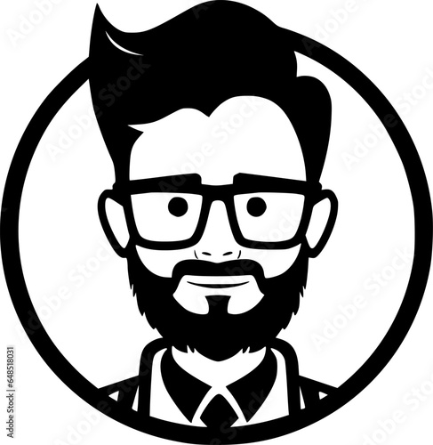 Teacher - Minimalist and Flat Logo - Vector illustration