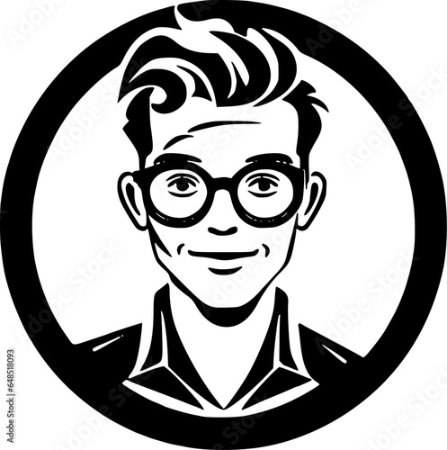 Teacher - Black and White Isolated Icon - Vector illustration