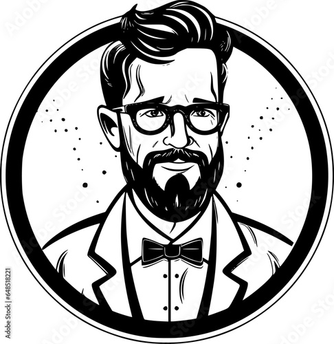 Teacher - Black and White Isolated Icon - Vector illustration