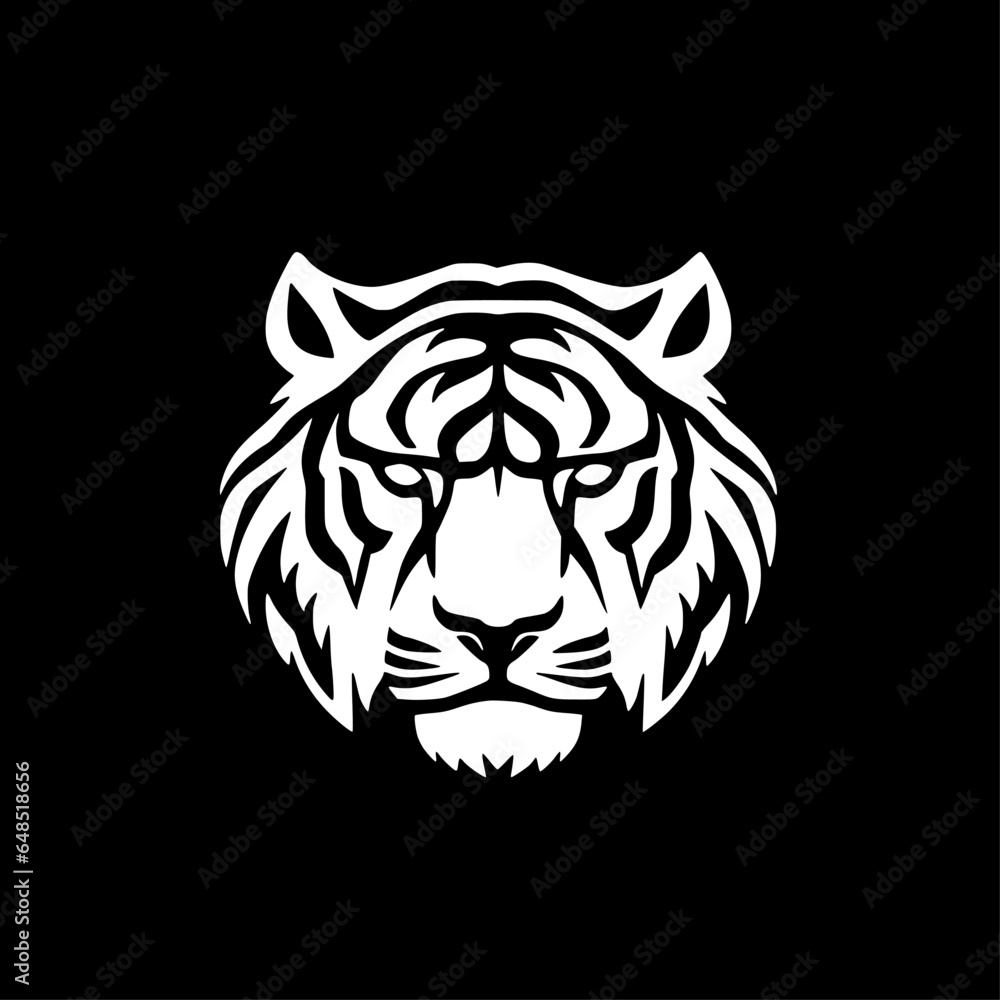Obraz premium Tiger - Minimalist and Flat Logo - Vector illustration