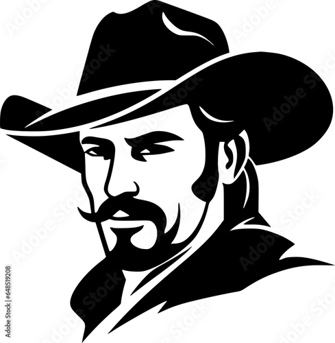 Western | Black and White Vector illustration