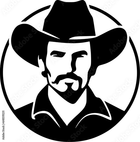 Western - Minimalist and Flat Logo - Vector illustration