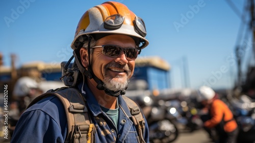 Photo of a male oil rig worker
