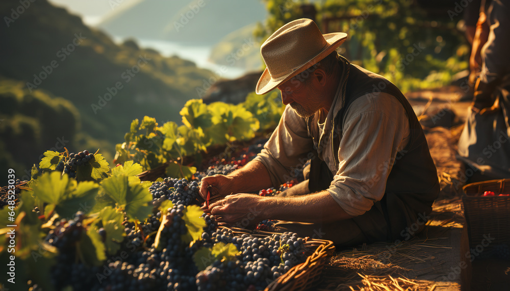 Grapes farmer created by ai Grapes farmer created by ai