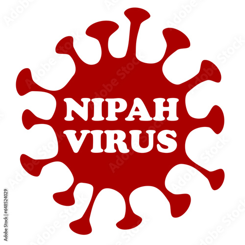 Vector illustration of Nipah virus of the paramyxovirus type