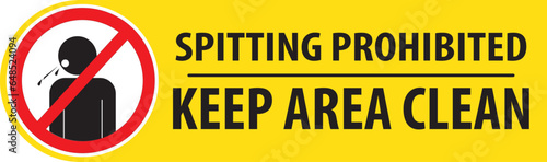 Spitting prohibited sign vector, no public spitting sign vector eps