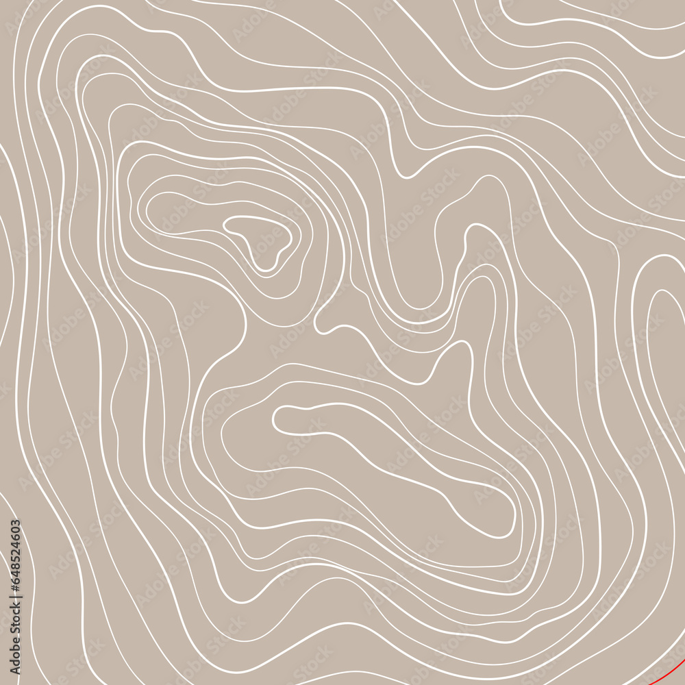 Topographic contour illustration wallpaper hand drawn. Background concept poster. Lines and contours concept relief of mountains. - obrazy, fototapety, plakaty 