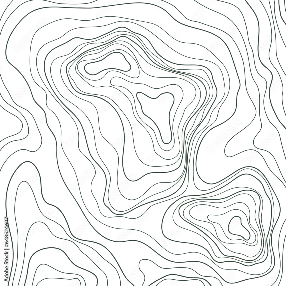 Topographic contour illustration wallpaper hand drawn. Background concept poster. Lines and contours concept relief of mountains.