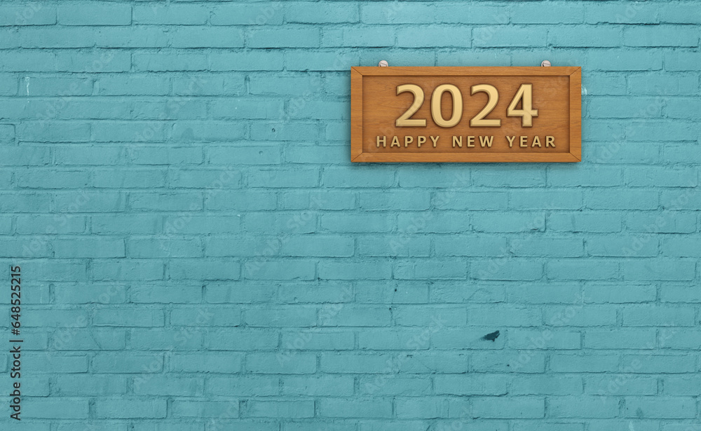 New Year 2024 Creative Design Concept - 3D Rendered Image	
