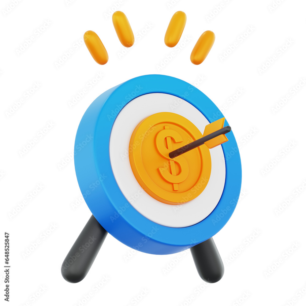 3D Rendering Finance Target Icon Transparent Illustration 3D Rendering Finance Target Icon Transparent Illustration
