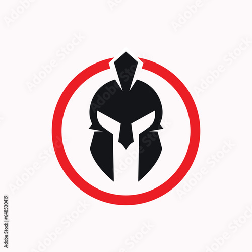 sparta helmet, sparta logo, unique graphic design vector illustration 02