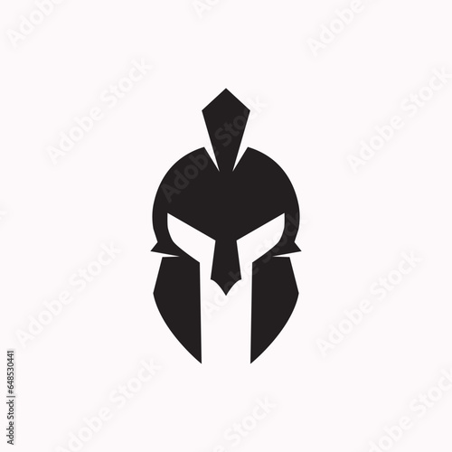 Cuadro en lienzo sparta helmet, sparta logo, unique graphic design vector illustration