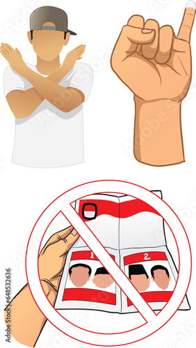 a set of abstainer illustration, nonvoter illustration