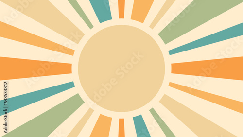 abstract background of retro circle sun with sunburst. template ready for advertisements or printing