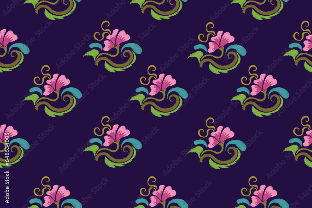 seamless digital floral motif patterns, woven, embroidered, ikat, batik and others
