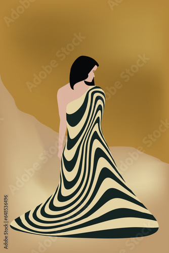 The Lady With the Zebra Gown