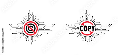 Copyright or C letter. Right of first publication. No or stop Copy right symbol. world copyright day. concept of legal education or training. Register trademark copyright icon. Do not piracy sign.