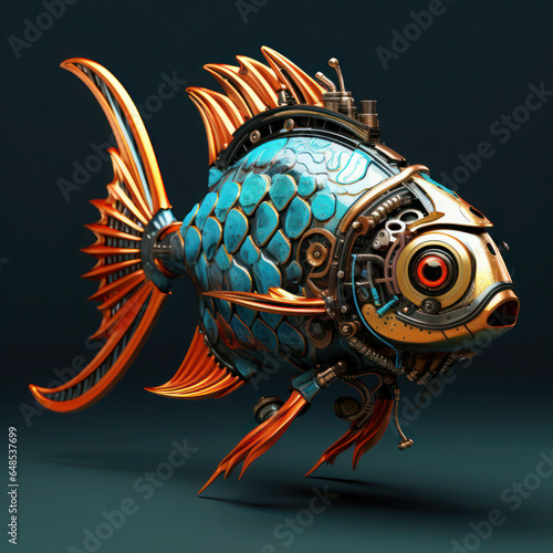 Robot fish with color design