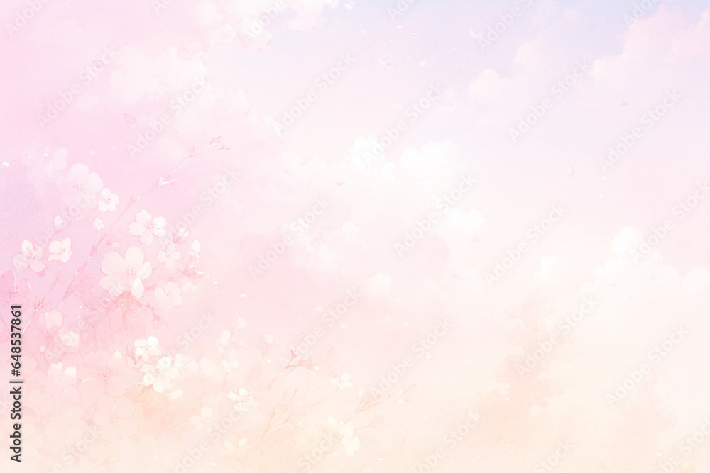 幻想的で綺麗な春のピンクの桜の花の背景 幻想的で綺麗な春のピンクの桜の花の背景