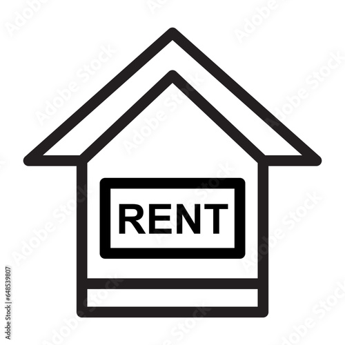 House Rent Icon: "A symbol representing property leasing and tenancy agreements, facilitating the process of renting residential spaces for both landlords and tenants."